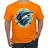Ocean morski pas velika grafička majica, narančasta, srednja