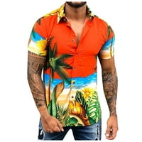Daqian Muns Majice Clearence Men's Revel Hawaiian Ispiši majicu kratkih rukava Muška majica Clearence