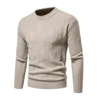 Muška duks za čišćenje muški modni i zimski džemper pulover dno dno boje blokira muški džemper kaki