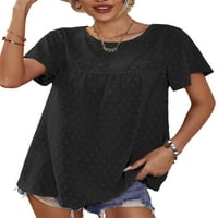 Rejlun majica za žene majica kratkih rukava Crew Neck Ljetni vrhovi Casual Tee Fashion Beach Tunic bluza