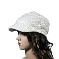 Kape korejska verzija nove jesenske i zimske dame šešir vrpce Wigel Applique White