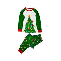 Dezsed Božićne pidžame za porodicu, odgovarajući porodični odmor PJ's Xmas Sleep The Red Plaid Top i