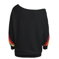 Zlekejiko Loose Rainbow košulje s rukavima Dugi pulover Duksel za bluzu TESTHIrt ženska ženska bluza