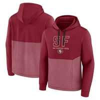 Muška fanatika brendirana Scarlet San Francisco 49ers Uspješan pulover Hoodie