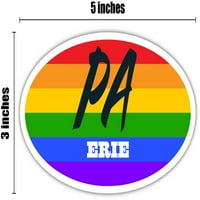 Erie PA Pennsylvania Erie County Rainbow Pride Zastava Poslod zastava euro naljepnica za zastava Euro