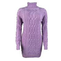Lowrofile pulover džempere za žene Ležerne prilike dugih rukava Turtlenec High Squik labav haljina Jumper