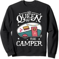 Kraljica kampera smiješna kampiranja na otvorenom za žene djevojke RV dukserica