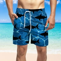 Puawkoer muške ljeto odskočene plaže hladno kratka casual labava moda kratka labava vrpca džepna ploča