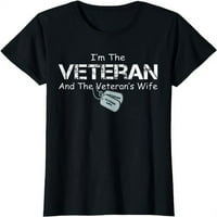 Žene vrhovi Ja sam veteran i veteranska supruga Veteranska majica, majica poklona posada vrata za zabavu