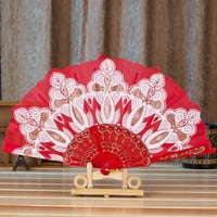 Ventilatorski ventilatorski vjenčanje Kineski španski održani cvjetni ples čipkali svileni sklopivi