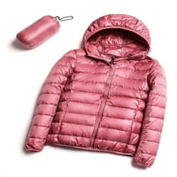 Rejlun dame jakna od pune boje dugih rukava kaput s dugim rukavima tanke kapute džepove toplo roze 4xl