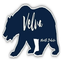 Velva Sjeverna Dakota Suvenir Vinil naljepnica za naljepnicu Medvjed dizajn