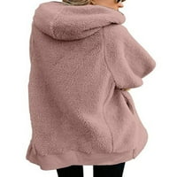 Ženski zimski kaputi Srednja dužina Plus size Fluffy s kapuljačom na otvorenom