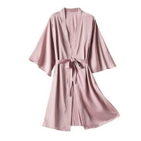 Advoicd Womens Nighthowns Ženska čipka Kimono Robe donje rublje Mesh Nightcown Pink L