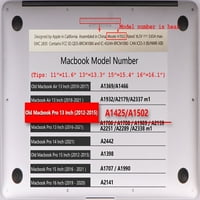 Kaishek samo za stari MacBook Pro 13 Model izdanja kućišta A & A1502, plastična zaštitna futrola tvrdi poklopac, crvena serija 0809