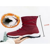 Womens Flirury Boot Vodootporne zimske čizme za snijeg čipke čipke visoko vrhunske cipele