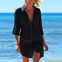 Ženski kupaći kostim Cardigan Beach bluza Dugo up Wear Weiffon Cover Women Loosep Top Wimboards Tankinis