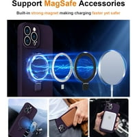 Za iPhone Pro CASE s nevidljivim magnetskim postoljem, kompatibilan sa magsafe, tankim fit tekućim silikonskim