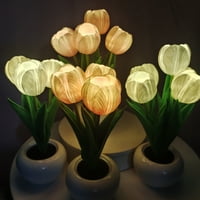 ANVAZISISE Tulip FlowPot lampica Realistic Izgled baterije Visoka svjetlina više glava odsjaj slobodna