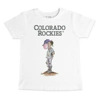 Toddler Tiny Turpap bijeli Kolorado Rockies Bubbles Majica