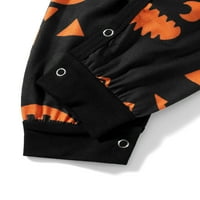 Huakaishijie Halloween Pajamas Porodični set Ghost Ispis majica s kratkim rukavima Štampane hlače za