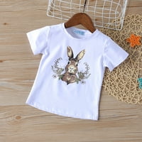 JKERTHER Ljetni dojenčad Kids Girls Odeće setovi kratki rukav životinjski print T majice čipke tutu