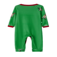 Wybzd Božićna porodica podudaranje pidžama set za odrasle dječje dijete ispisane vrhove + duge hlače