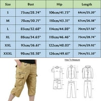 Wozhidaoke Muške kratke hlače za muškarce Muški casual modni patent zatvarač Veliki džepne kaiševe teretne
