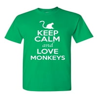 Budite mirni i ljubavni majmunski životinjski ljubavnik za odrasle majica