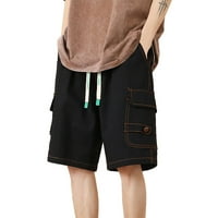 Muški kratke hlače Ljetni trendy Fit elastični pojas za struk labav ravni rad Ležerne prilike ulične