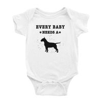 Svaka beba je potreban bul terijer pas slatka beba bodi za dječaka djevojčica 0-mjesečna odjeća za bebe