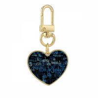 Digitalna decimalna ilustracija Naučna tehnologija Zlatna držač za ključevi za kvenstvo za srce