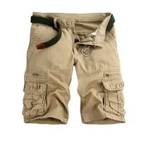 Ayolanni Workhout Shorts Muška povremena čista boja na otvorenom Pocket plaža Radna pantalona za teretna kratke hlače
