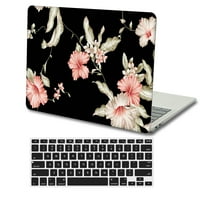 Kaishek Hard Case Shell pokrivač samo kompatibilan stari MacBook Air 13 - A1466 A + crna poklopac tastature,