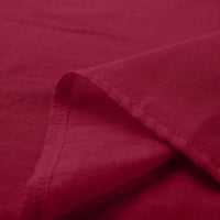 Ayolanni vinski bluza s kratkim rukavima Žene Ljetni modni obrezirani rukavi okrugli vrat Pamuk linijska