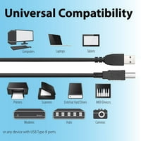 Boo kompatibilan 6ft USB kablska kabela zamjena za Plustek OpticFilm 7600i SE fotografija Slide & Film