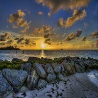 Zalazak sunca nad Dickenson Bayom; St. John's, Antigua, Zapadna indikacija Poster Print