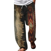 Booker Men Hlače Summer Beach Hippie Harem hlače Baggy Boho Yoga Hawaiess Ležerne prilike Casual Crotch