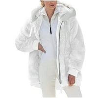 HFYIHGF Plus sizenski savit za plišanje za žene s dugim rukavima kardigan casual prevelizirane jakne