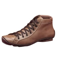 Cuoff Cowgirl Boots Ležerne prilike ravne kožne retro čipke bočne cipele cipele za cipele za žene za