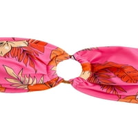 Eyicmarn Women Bikini kupaće kupaće kostim cvjetne tiske bez kaiševa za navlake za prsa i tangi dno