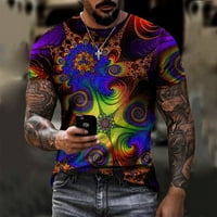Sdjma Muška labava Fit HeavyWeight Majica s kratkim rukavima dnevna majica 3D Ispis Grafički otisci