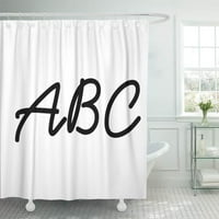 Monogram Prilagođeni monogrammirani slova ABC Inicijali Bijela abeceda Učenje kupaonice Decor Cruntat