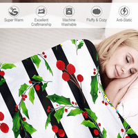 Šareno cvijeće prugasta flanel pokrivač sa poklopcem jastuka za cijelu sezonu super mekani flanel pokrivač