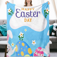 DiCasser Easter Spring Bunny bacajte pokrivač s jastukom mekom tople ugodne lagane dekorativne deke