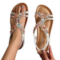 Sandale za žene Udobnost sa elastičnom kantama Ležerne prilike Bohemian Beach Cipele Modne rivestone
