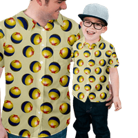 FNNYKO Havaijska majica za muškarce dječački igračka priča Ispiši casual skrozleeve gumb prema dolje
