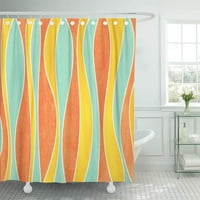 Akvarel žuta morska ploča Plava i šargarepa narančasta oblogana zakrivljena kupatilo za kupanje zavoja