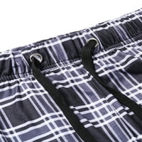 Muške karirane pidžame donje hlače za spavanje sažetak ulova opuštena kuća PJS hlače sa crtežom