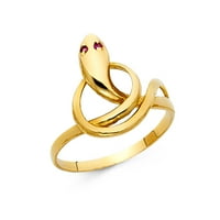 Jewels 14k žuta zlatna modna godišnjica zmija zvona veličine 10